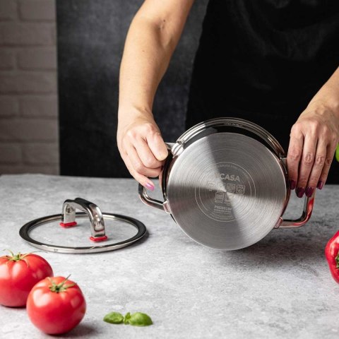 GARNEK STALOWY Z POKRYWĄ 18cm 2.2L VCASA VC-90103 SIERRA