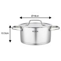 GARNEK STALOWY Z POKRYWĄ 18cm 2.6L VCASA VC-901113 AMARA