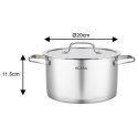GARNEK STALOWY Z POKRYWĄ 20cm 3.4L VCASA VC-901114 AMARA
