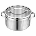 GARNEK STALOWY Z POKRYWĄ 20cm 3L VCASA VC-90124 VELORA