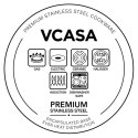 GARNEK STALOWY Z POKRYWĄ 24cm 5.2L VCASA VC-90105 SIERRA