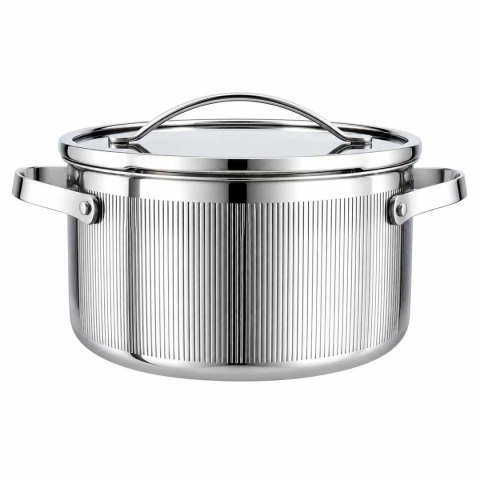 GARNEK STALOWY Z POKRYWĄ 24cm 5.8L VCASA VC-90125 VELORA