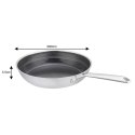 PATELNIA STALOWA 28cm VCASA VC-90156 VELORA Z POWŁOKĄ CERAMICZNĄ