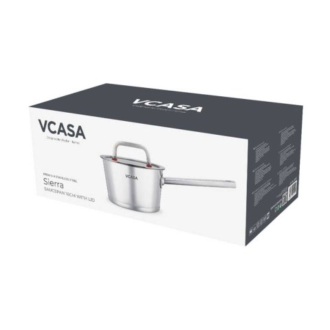 RONDEL STALOWY Z POKRYWĄ 16cm 1,6L VCASA VC-90101 SIERRA