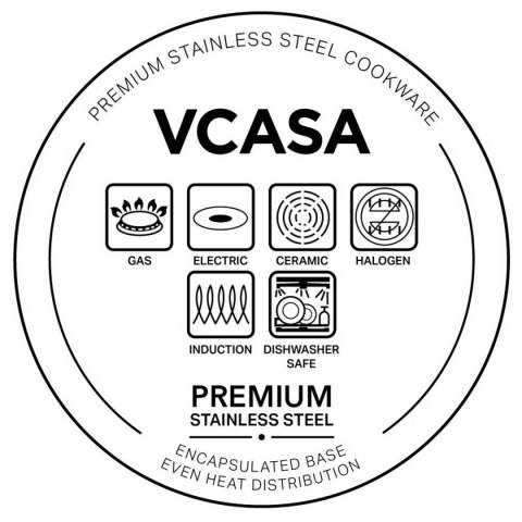 RONDEL STALOWY Z POKRYWĄ 16cm 1,6L VCASA VC-90111 AMARA