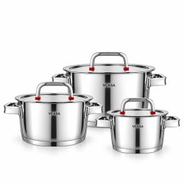 ZESTAW GARNKÓW STALOWYCH 16/20/24cm 6 ELEMENTÓW VCASA VC-90108 SIERRA