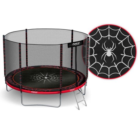 Trampolina ogrodowa 8ft/252cm z siatką zewnętrzną i drabinką Neo-Sport