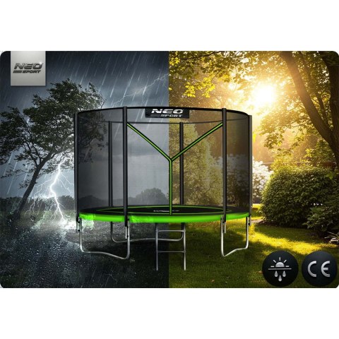 Trampolina ogrodowa 8ft/252cm z siatką zewnętrzną i drabinką Neo-Sport