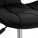 Fotel biurowy na kółkach Spiner Black czarny velvet