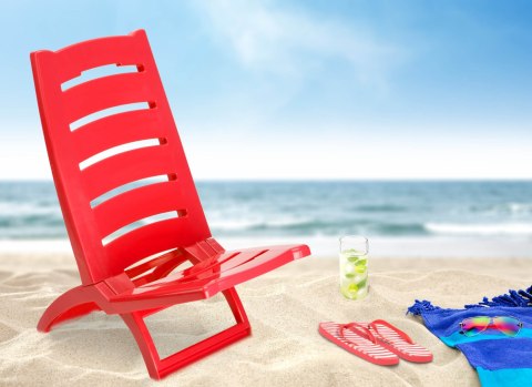 Krzesło plażowe TIRRENO czerwone