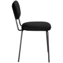 Krzesło welurowe LOUIS black czarne velvet