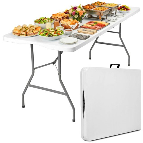 Stół cateringowy składany BUFET WHITE 200x90 cm
