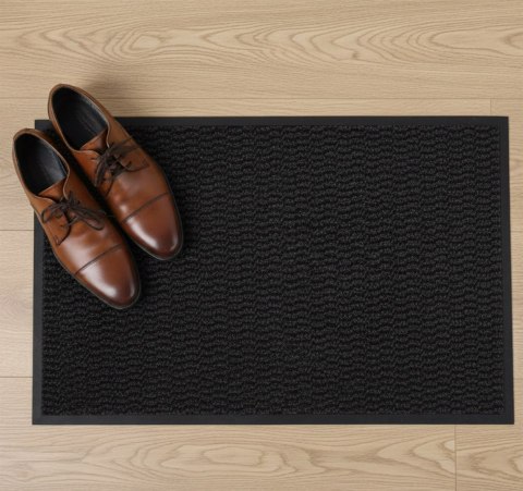 Wycieraczka wejściowa pod drzwi 40x60 cm NEILA szara zestaw 2 sztuk
