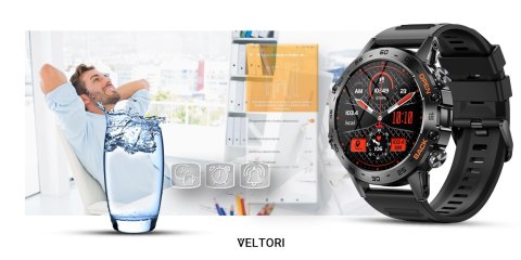 Smartwatch VELTORI VT120-1 Czarny Pasek Silikonowy