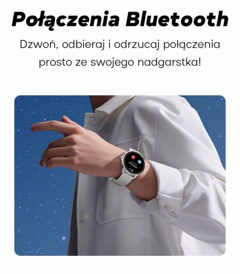Smartwatch Damski GRAVITY GT12-1 Czarny Pasek Silikonowy + Czarna Bransoleta