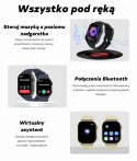 Smartwatch Damski GRAVITY GT15-12 Granatowy Pasek Silikonowy + Czarna Bransoleta