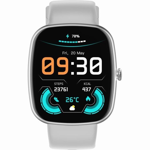 Smartwatch Damski GRAVITY GT18-5 Czarny Pasek Silikonowy + Szary Pasek
