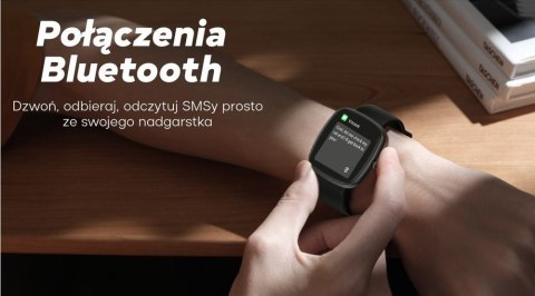 Smartwatch Męski GRAVITY GT18-4 Pomarańczowy Pasek Silikonowy + Czarny Pasek