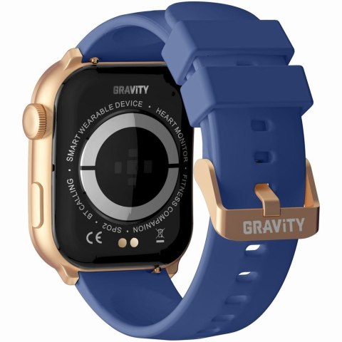 Smartwatch Damski GRAVITY GT28-8 Pasek + Bransoleta Różowe złoto Granatowy