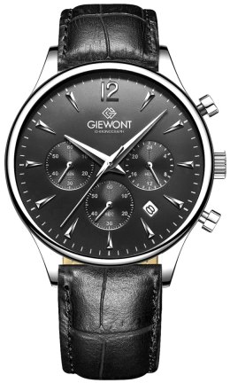 Zegarek Męski Giewont Chronograph Sapphire Czarno Srebrny GW6310-A2