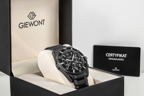 Zegarek Męski Giewont Chronograph Sapphire Czarny GW3970-B4