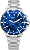 Zegarek Męski Giewont Chronograph Sapphire Srebrno Niebieski GW3970-B3