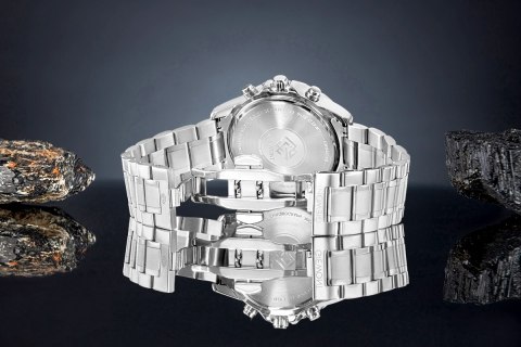 Zegarek Męski Giewont Chronograph Sapphire Srebrno Niebieski GW9460-B3
