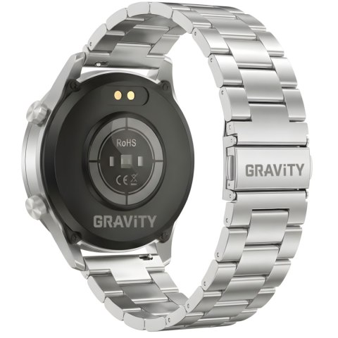 Smartwatch Gravity Srebrny Bransoleta + Pasek GT10-6