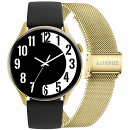 Smartwatch Gravity Złoty Pasek + Bransoleta GT11-1