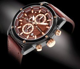 Zegarek Męski Giewont Chronograph Sapphire Czarno Brązowy GW8810-A3