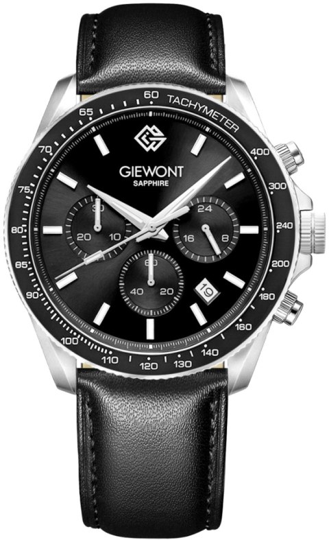 Zegarek Męski Giewont Chronograph Sapphire Czarny GW3520-A4