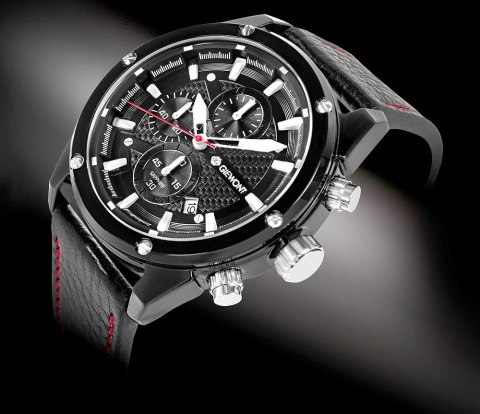 Zegarek Męski Giewont Chronograph Sapphire Czarny GW8810-A1