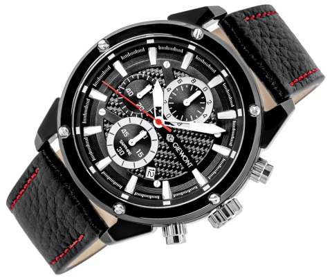 Zegarek Męski Giewont Chronograph Sapphire Czarny GW8810-A1