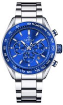 Zegarek Męski Giewont Chronograph Sapphire Srebrno Niebieski GW9580-B3