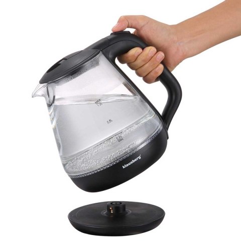 CZAJNIK ELEKTRYCZNY SZKLANY 1,2L KLAUSBERG KB-9003 LED