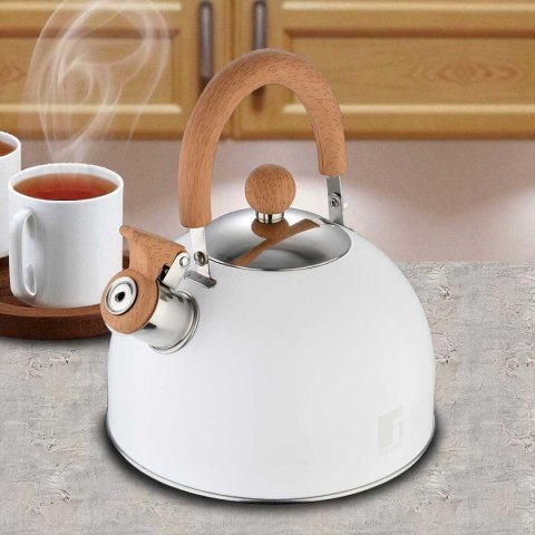 CZAJNIK STALOWY Z GWIZDKIEM 2,3L BERGNER BG-37304 NATURALLY