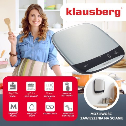 ELEKTRONICZNA WAGA KUCHENNA 10kg KLAUSBERG KB-7936