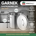 GARNEK GASTRONOMICZNY Z POKRYWĄ STALOWĄ 71L KINGHOFF KH-1967