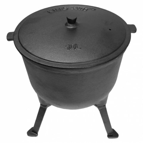 KOCIOŁEK GARNEK MYŚLIWSKI ŻELIWNY 10L KINGHOFF KH-2233