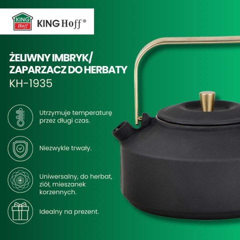 ZAPARZACZ ŻELIWNY IMBRYK 1L Z FILTREM KINGHOFF KH-1935